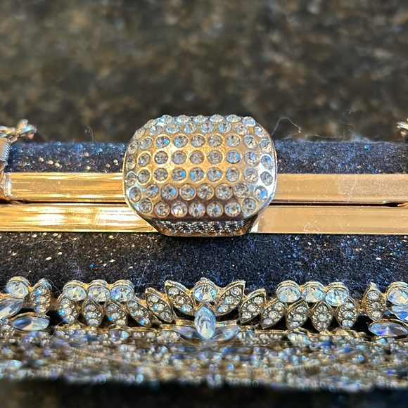 Black Rhinestone evening bag - Picture 5 of 5